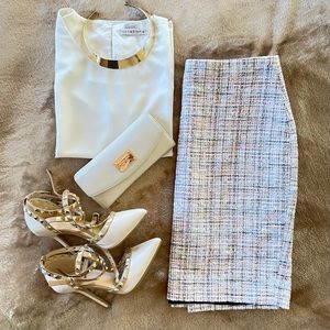 🧁3/$25🧁 Banana Republic - Mini Pink Tweed Skirt